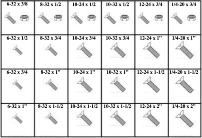 184820 SLOTTED FLAT HEAD MACHINE SCREWS