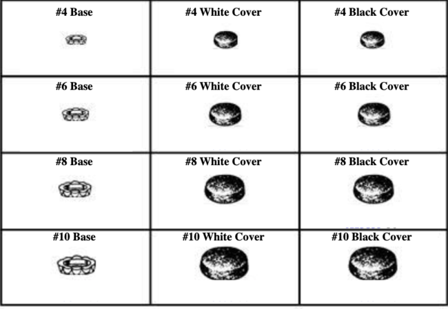 POP ON SCREW COVERS & BASES