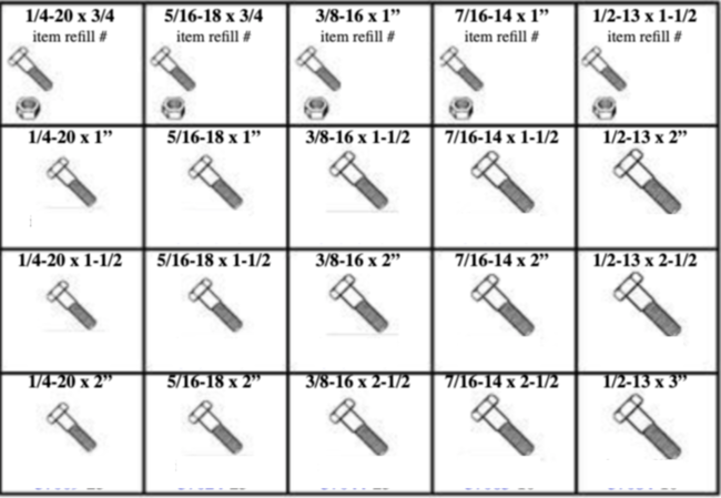 HEX HEAD CAP SCRWS W/ NUTS - GRADE 5