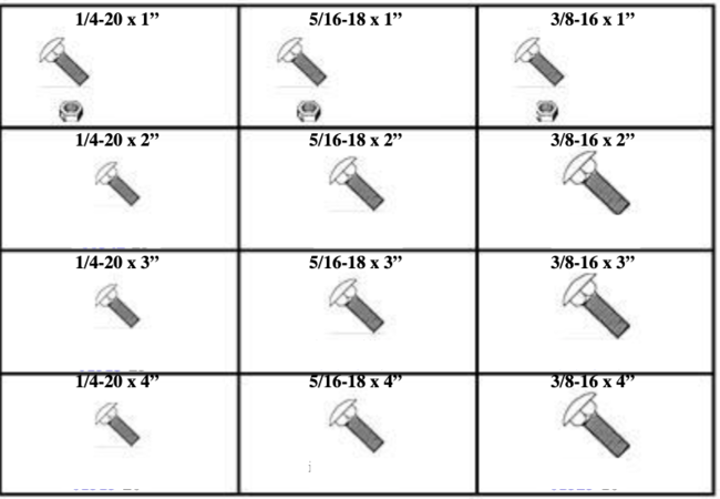 CARRIAGE BOLTS W/ NUTS