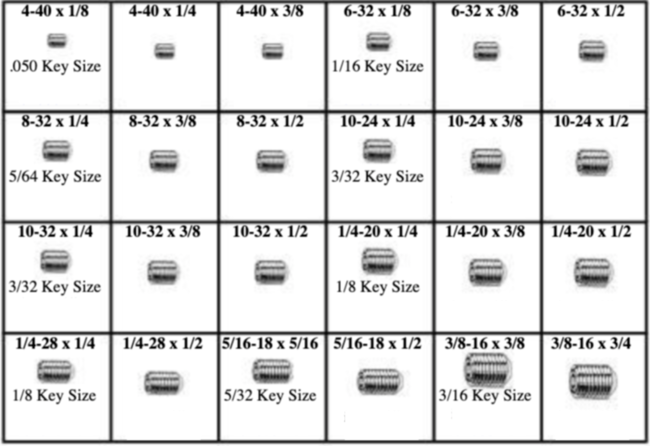 184835 SOCKET SET SCREWS