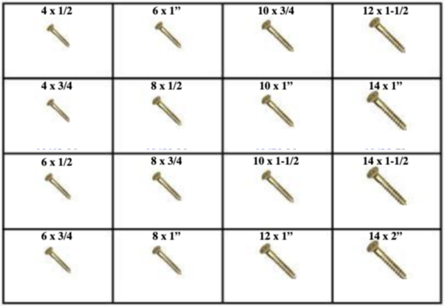 184847 PHILLIPS FLAT HEAD WOOD SCREWS