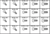 184806 HEX HEAD THREAD CUTTING SCREWS