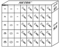 ASSORTMENT METRIC HEX CAP SCREWS - 40 HOLE BIN