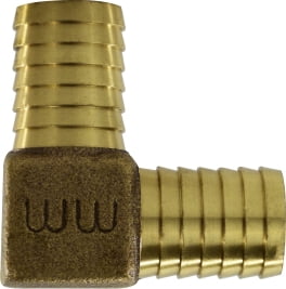 1 BRONZE HOSE BARB ELBOW 90