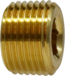 1/8 BRASS C/S HEX PLUG