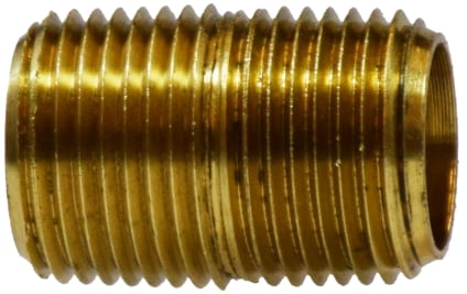 1/8 X CLOSE YELLOW BRASS NIPPLE