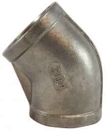 2 304 STAINLESS STEEL 45 ELBOW