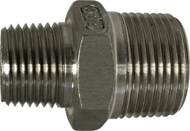 3/8 X 1/4 304 S.S. HEX NIPPLE