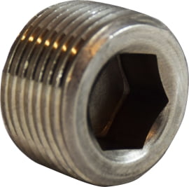 1/8 316SS HEX COUNTERSUNK PLUG