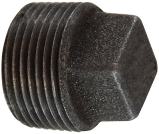 1/2 BLACK SQ HD CORED PLUG