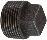 1-1/4 BLACK SQ HD CORED PLUG