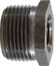 1/4X1/8 MXF BLACK STEEL HEX BUSH