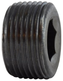 1/16 BLACK C/S HEX STEEL PLUG