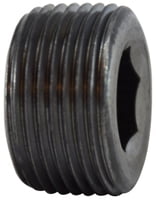 3/4 BLACK C/S HEX STEEL PLUG