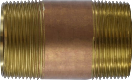 1-1/2 X CLOSE RED BRASS NIPPLE