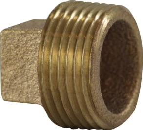 3/4 BRONZE SQ HD CORED PLUG