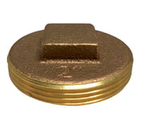 6 BRASS RAISED HEAD CLEANOUT PLUG