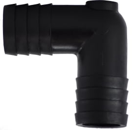 5/8 BLACK POLY HB UNION ELBOW