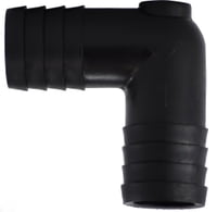 1/4 BLACK POLY HB UNION ELBOW