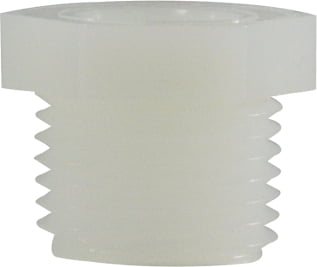 3/4 X 3/8 WHITE NYLON HEX BUSHNG