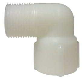 1/4 WHITE NYLON STREET ELBOW