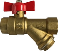 1/2 MIPXFIP BRASS BALL VALVE W/STRAINER