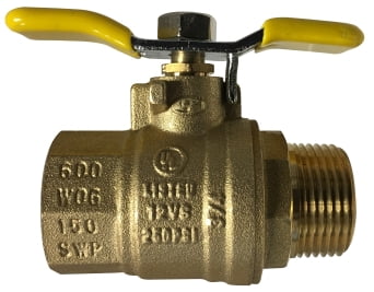 1/4 T-HANDLE MALE X FEMALE BALL VALVE