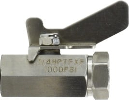 3/8 FIP S.S. MINI BALL VALVE