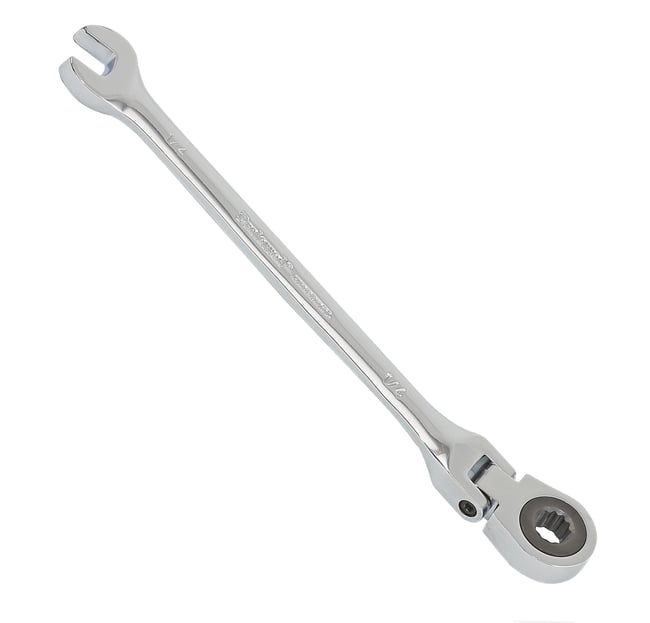 INDIVIDUAL FLEX HEAD RATCHETING COMBO WRENCH - 9 mm