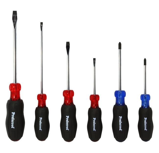 PROFERRED ACETATE SCREWDRIVER SETS - 6 Piece