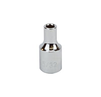 1/4" DRIVE SAE 6 POINT STANDARD CHROME SOCKET - 5/16" STANDARD 6 Point