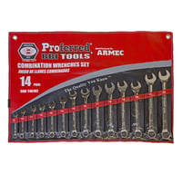 PROFERRED COMBINATION WRENCH SET - 14 piece (8MM - 22MM), 12 Points - Metric