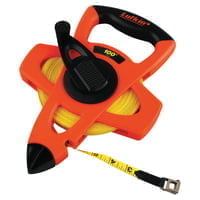 Hi-Viz® Orange Reel Fiberglass Tapes, 1/2 in x 100 ft, 1/8 in Grad.