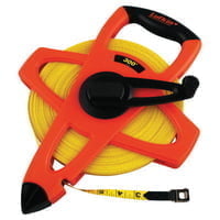 Hi-Viz® Orange Reel Fiberglass Tapes, 1/2 in x 300 ft, 1/8 in Grad.