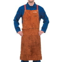 Leather Bib Apron, 24 in x 36 in, Lava Brown