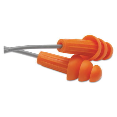 H20 Reusable Earplugs, TPE, Orange, Corded - 100 Pairs