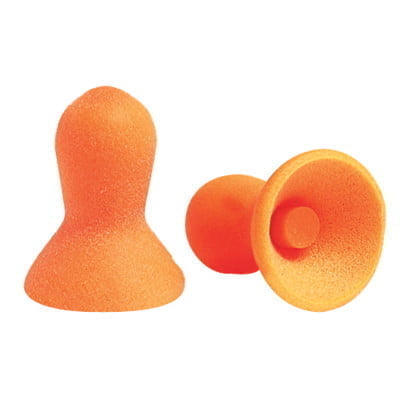 Quiet Reusable Earplugs, Foam, Orange, Uncorded - 100 Pairs