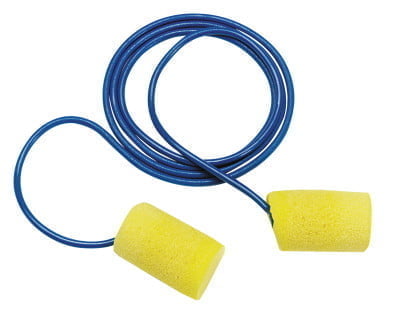 E-A-R Classic Foam Earplugs, PVC, Corded - 200 Pairs