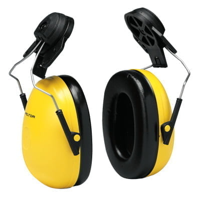 Optime 98 Earmuffs, 23 dB NRR, Yellow, Cap Attached