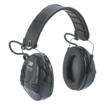 Peltor Tactical Sport Electronic Headsets, 20 dB NRR, Black, Over the Head