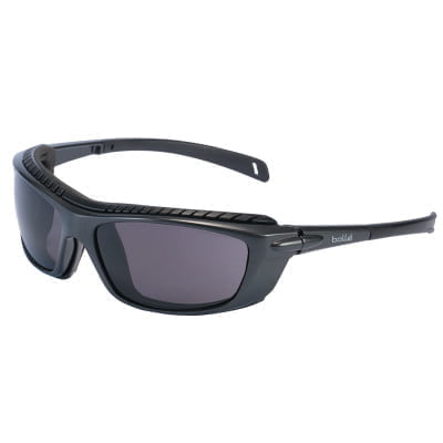 Baxter Series Safety Glasses, Smoke Lens, Platinum Anti-Fog/Anti-Scratch, QTY. 10