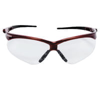 V30 Nemesis Safety Glasses, Clear, Polycarbonate, Anti-Fog, Inferno/Red, Nylon