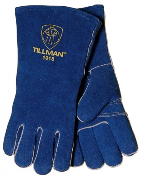 890129 Blue Welding Gloves, Cowhide, 14" Length, Cotton/Foam Lined - LEFT HAND ONLY