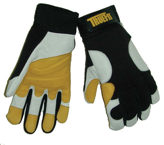 Gold/Pearl Goatskin Double Palm and Thumb - Spandex Back