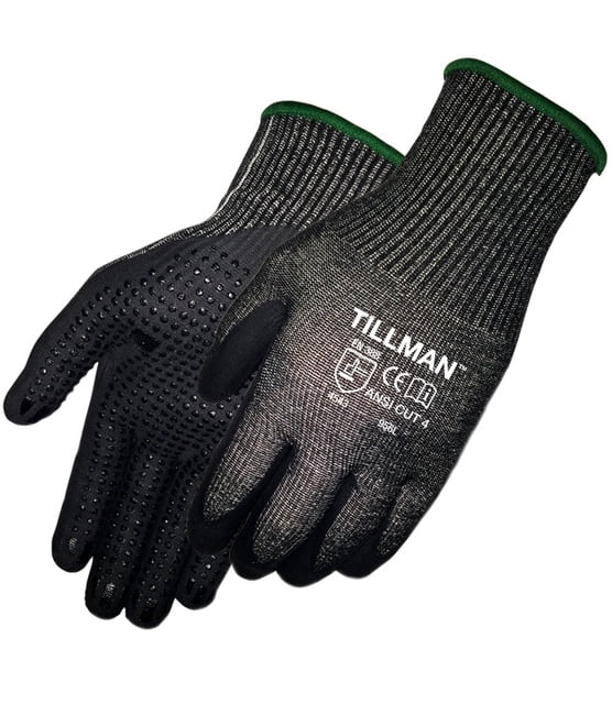 890113 Cut Resistant Gloves - 13 Gauge, Dotted Micro Foam Nitrile Coating, VENDING MACHINE READY