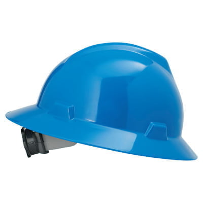 V-Gard Protective Hats, Fas-Trac Ratchet, Hat, Blue