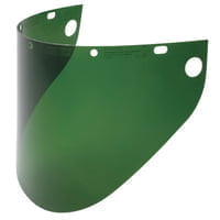 High Performance Faceshield Windows, Green, Wide View, 19-3/4 in W x 9 in L