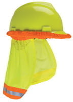 SunShade Hard Hat Accessories, Yellow/Green w/ Reflective Stripe,MSA Caps Hats