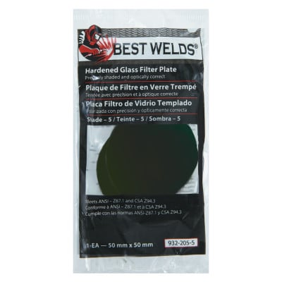 Glass Filter Plate, Shade 5, 50 mm, Green